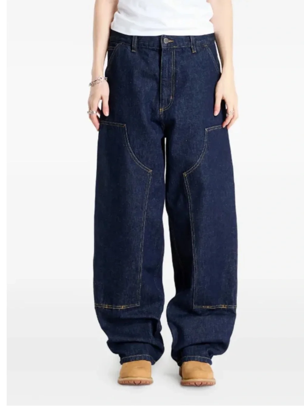 Carhartt WIP Brandon Jeans Women’s Small Medium Blue Baggy Wide Leg Denim